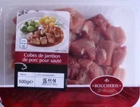 Mängden socker i Cubes de jambon de porc pour sauté