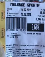 Mängden socker i Melange sportif