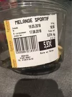 Mängden socker i Mélange sportif