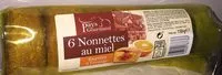Mängden socker i 6 Nonnettes au miel fourrées à l'orange