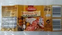 Mängden socker i Saucisson sec au sel de guerande