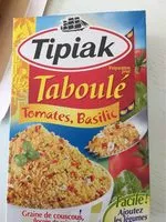 Mängden socker i Taboulé tomates, basilic