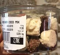 Mängden socker i Rocher coco mix