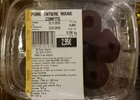 Mängden socker i Poire entière rouge confite