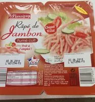 Mängden socker i Râpé de jambon Fumé cuit