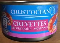 Mängden socker i Crevettes décortiquées moyennes