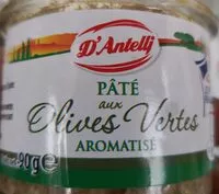 Mängden socker i Pâté aromatisé aux olives vertes