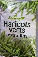 Mängden socker i Haricots Verts Extra Fins surgelés
