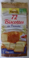 Mängden socker i 72 Biscottes au Froment