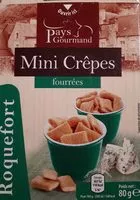 Mängden socker i Mini crêpes fourrées