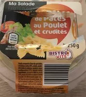 Mängden socker i Salade de pâtes jambon et crudités