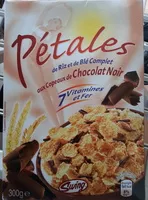 Mängden socker i Pétales de riz et de blé complet aux copeaux de chocolat noir
