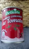 Mängden socker i Double concentré de tomates
