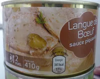 Mängden socker i Langue de boeuf sauce piquante