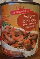 Mängden socker i Sauté de porc au légumes printaniers