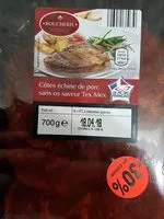 Mängden socker i Cotes de porcs échine saveur Tex Mex