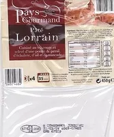 Mängden socker i Pâté Lorrain