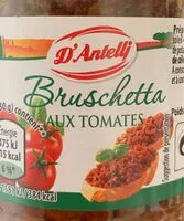 Mängden socker i Bruschetta aux olives