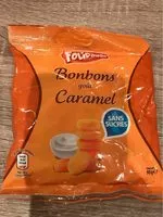 Mängden socker i Bonbons gout Caramel