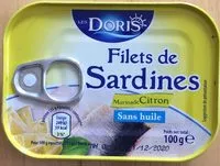 Mängden socker i Filets de Sardines Citron Basilic sans Huile