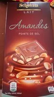 Mängden socker i Chocolat lait amandes pointe de sel