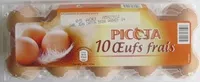 Mängden socker i 10 Œufs frais (calibre Gros L)