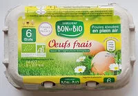 Mängden socker i 6 oeufs frais (pondus en France)
