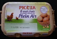 Mängden socker i 6 Œufs frais Plein Air