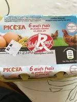 Mängden socker i 6 Oeufs frais de plein air "label rouge"