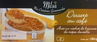 Mängden socker i Dessert au café, avec brisures de crêpes dentelle