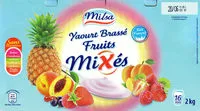 Mängden socker i Yaourt brassé fruits mixés 16 pots