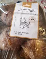 Mängden socker i Croissant relleno de crema