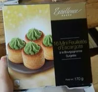 Mängden socker i 16 mini feuilletés d'escargot