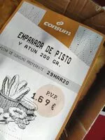 Mängden socker i Empanada de pisto y atún 200g