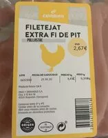 Mängden socker i Filete extrafino de pollo
