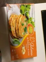 Mängden socker i 10 galettes pommes de terre surgelees