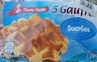 Mängden socker i 5 gaufres sucrées