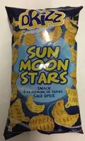 Mängden socker i SUN MOON STARS SNACK À LA POMME DE TERRE SALÉ ÉPICÉ