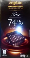 Mängden socker i Chocolat noir 74% cacao