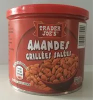 Mängden socker i Amandes - Grillées Salées