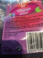 Mängden socker i Mûres Séchées