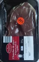 Mängden socker i 2 Tranches de gigot d'Agneau sans os à griller