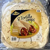 Mängden socker i 8 tortillas wraps multi-grains