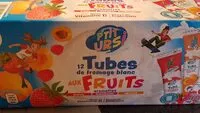Mängden socker i 12 tubes fromage blanc fruits : fraise, framboise, abricot