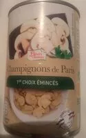 Mängden socker i Champignons de Paris 1er Choix émincés