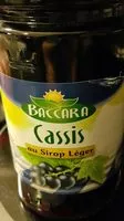 Mängden socker i Cassis au sirop léger