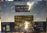 Mängden socker i Crust'ocean crevettes entières crues