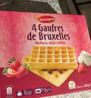 Mängden socker i 4 gaufres de bruxelles