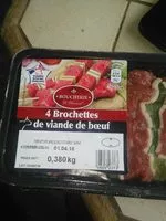 Mängden socker i 4 brochettes de viande de bœuf