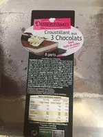 Mängden socker i Croustillant 3 chocolats